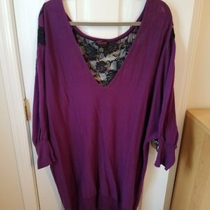 Colman lace back sweater tunic